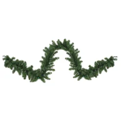 9' X 10" Green Pre-Lit Battery Operated LED Pine Artificial Christmas Garland - Multi Lights