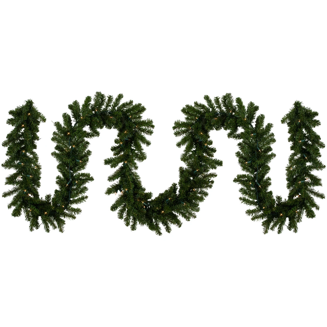 50' X 10" Pre-Lit Canadian Pine Commercial Artificial Christmas Garland, Clear Lights 3 50' X 10" Pre-Lit Canadian Pine Commercial Artificial Christmas Garland, Clear Lights