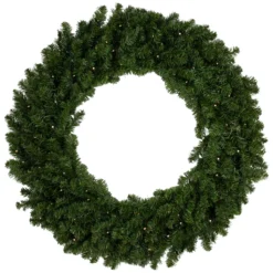 Pre-Lit Canadian Pine Artificial Christmas Double Wreath, 36-Inch, Clear LED Lights