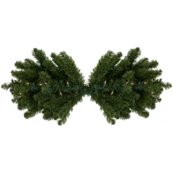 32" Pre-Lit Canadian Pine Artificial Christmas Swag - Clear Lights