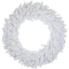 Pre-Lit White Pine LED Artificial Christmas Wreath - 36-Inch, Multicolor Lights