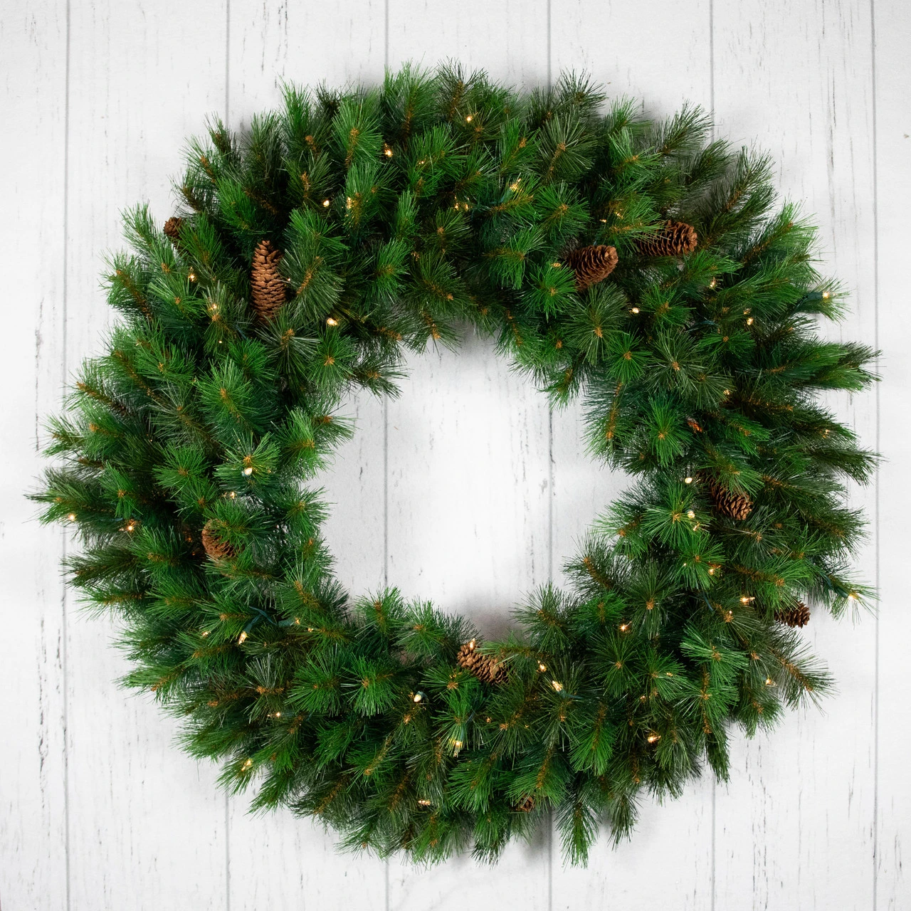 48" Pre-Lit Royal Oregon Pine Artificial Christmas Wreath - Clear Lights 6 48" Pre-Lit Royal Oregon Pine Artificial Christmas Wreath - Clear Lights - Image 4
