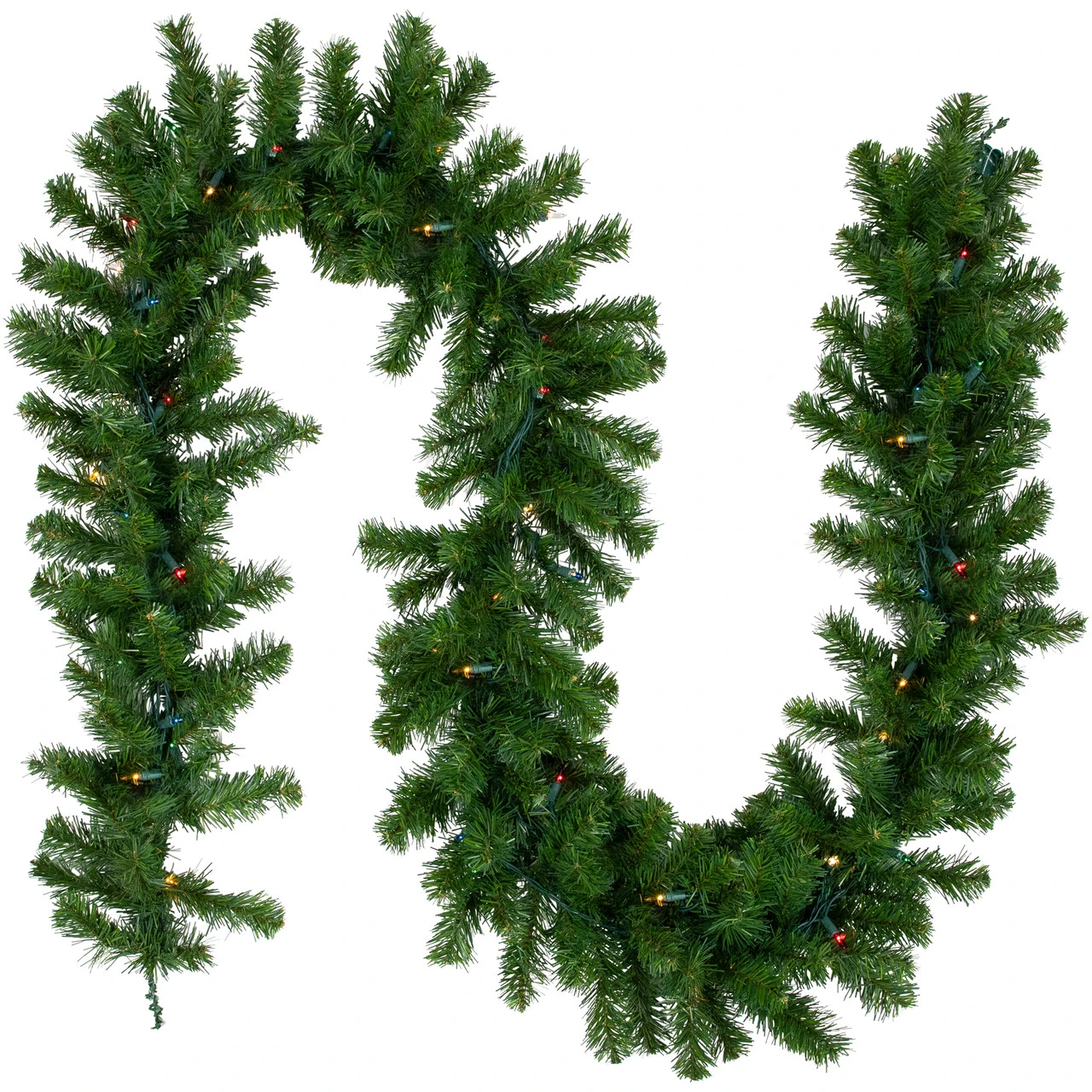 9' X 10" Pre-Lit Oak Creek Pine Artificial Christmas Garland - Multi Lights 3 9' X 10" Pre-Lit Oak Creek Pine Artificial Christmas Garland - Multi Lights