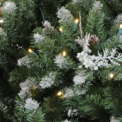 6.5' Pre-Lit Medium Frosted Sierra Fir Artificial Christmas Tree - Warm Clear LED Lights -Noel Twinkle Shop northlight v15926 3 22840.1667573451