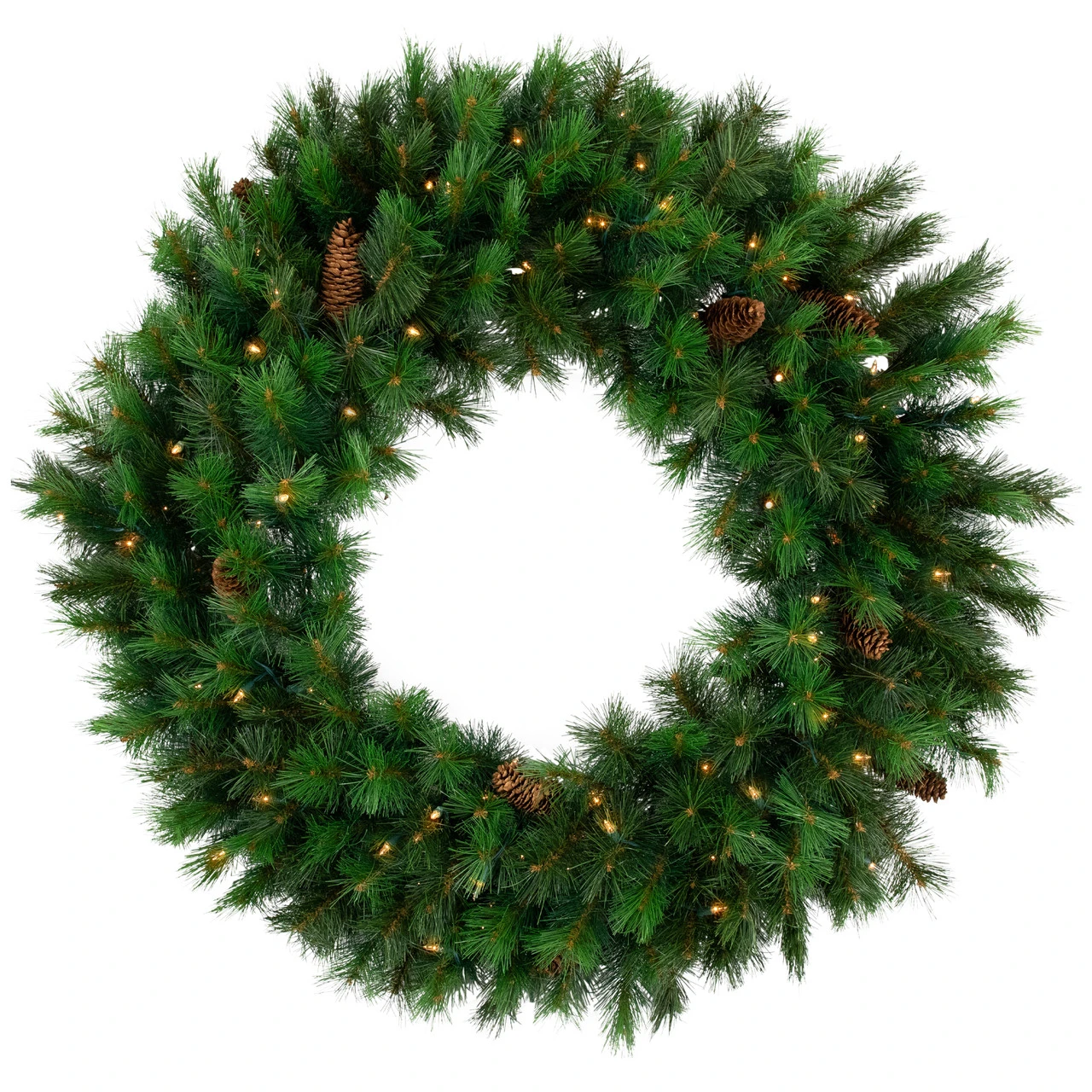 48" Pre-Lit Royal Oregon Pine Artificial Christmas Wreath - Clear Lights 3 48" Pre-Lit Royal Oregon Pine Artificial Christmas Wreath - Clear Lights