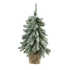 15" Potted Flocked Downswept Mini Village Pine Medium Artificial Christmas Tree, Unlit -Noel Twinkle Shop northlight v15952 updated2022 88819.1667489353