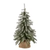 18" Potted Flocked Downswept Mini Village Pine Medium Artificial Christmas Tree - Unlit -Noel Twinkle Shop northlight v15953 1 86587.1667660097