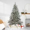 6' Pre-Lit Medium Flocked Balsam Pine Artificial Christmas Tree - Clear Lights -Noel Twinkle Shop northlight v15957 new 98422.1667663011