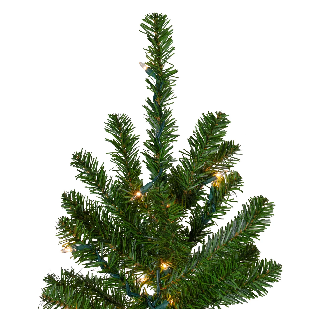 6.5' Pre-Lit Canadian Pine Artificial Pencil Christmas Tree - Clear Lights 4 6.5' Pre-Lit Canadian Pine Artificial Pencil Christmas Tree - Clear Lights - Image 2