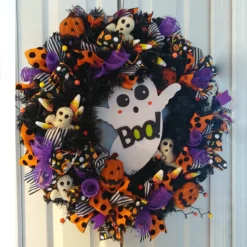 24" Black Colorado Spruce Artificial Halloween Wreath, 24-Inch, Unlit -Noel Twinkle Shop northlight v87067 4 cxpic 86106.1677570789