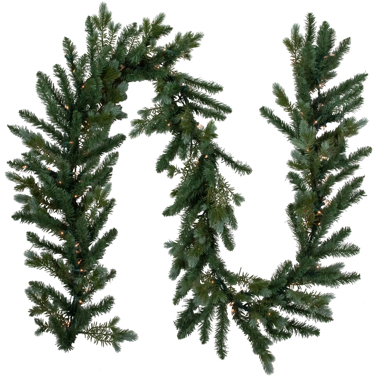 9' X 14" Pre-Lit Blue Spruce Artificial Christmas Garland, Clear Lights 3 9' X 14" Pre-Lit Blue Spruce Artificial Christmas Garland, Clear Lights