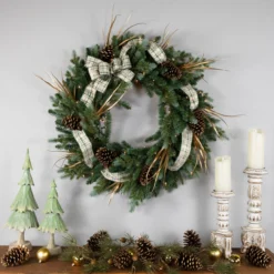 Pre-Lit Blue Spruce Artificial Christmas Wreath, 48-Inch, Clear Lights -Noel Twinkle Shop northlight v94161 2 15214.1673025312