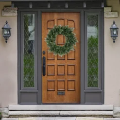 Pre-Lit Blue Spruce Artificial Christmas Wreath, 24-Inch, Clear Lights -Noel Twinkle Shop northlight v94161 3 33688.1673025364