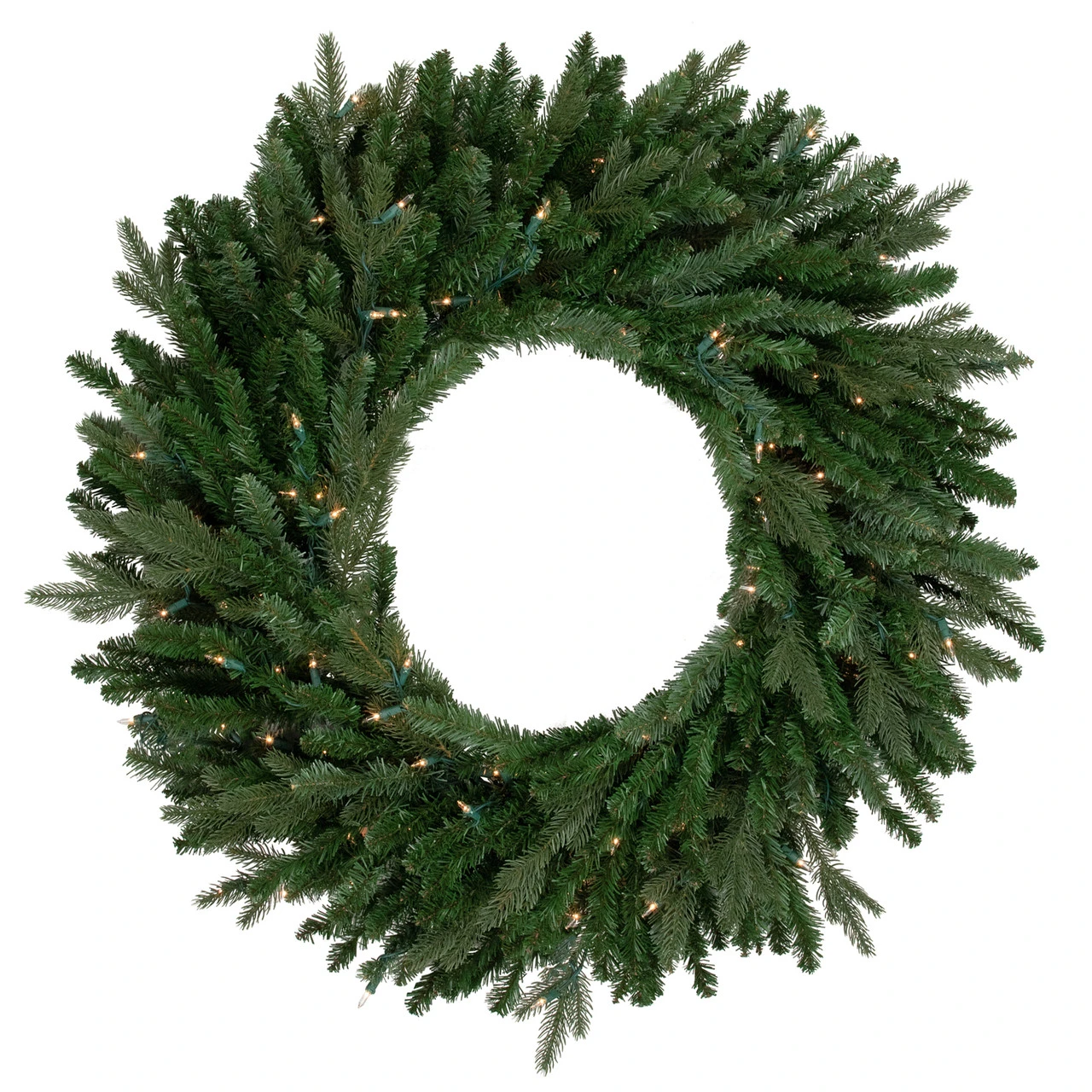 Pre-Lit Grande Spruce Artificial Christmas Wreath, 48-Inch, Clear Lights 3 Pre-Lit Grande Spruce Artificial Christmas Wreath, 48-Inch, Clear Lights