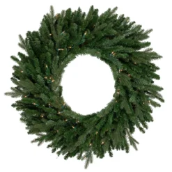 Pre-Lit Grande Spruce Artificial Christmas Wreath, 36-Inch, Clear Lights