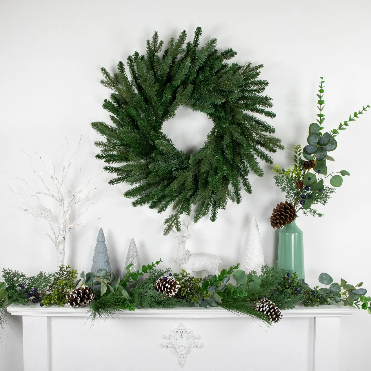 Grande Spruce Artificial Christmas Wreath, 24-Inch, Unlit 4 Grande Spruce Artificial Christmas Wreath, 24-Inch, Unlit - Image 2