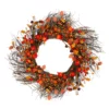 Leaves And Berries Artificial Fall Harvest Twig Wreath - 24 Inch, Unlit -Noel Twinkle Shop northlight vm02192 37084.1667573571