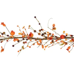 5' X 6" Autumn Harvest Berries And Leaves Rustic Twig Artificial Thanksgiving Garland - Unlit -Noel Twinkle Shop northlight vm02195 4 77219.1670956218