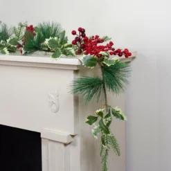 5' X 5" Holly And Pine Springs Artificial Christmas Garland - Unlit -Noel Twinkle Shop northlight vm02196 3 22852.1667573699