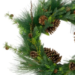 28" Long Needle And Pine Cones Artificial Christmas Wreath - Unlit 8 28" Long Needle And Pine Cones Artificial Christmas Wreath - Unlit -Noel Twinkle Shop northlight vm26526 1 94260.1667491062