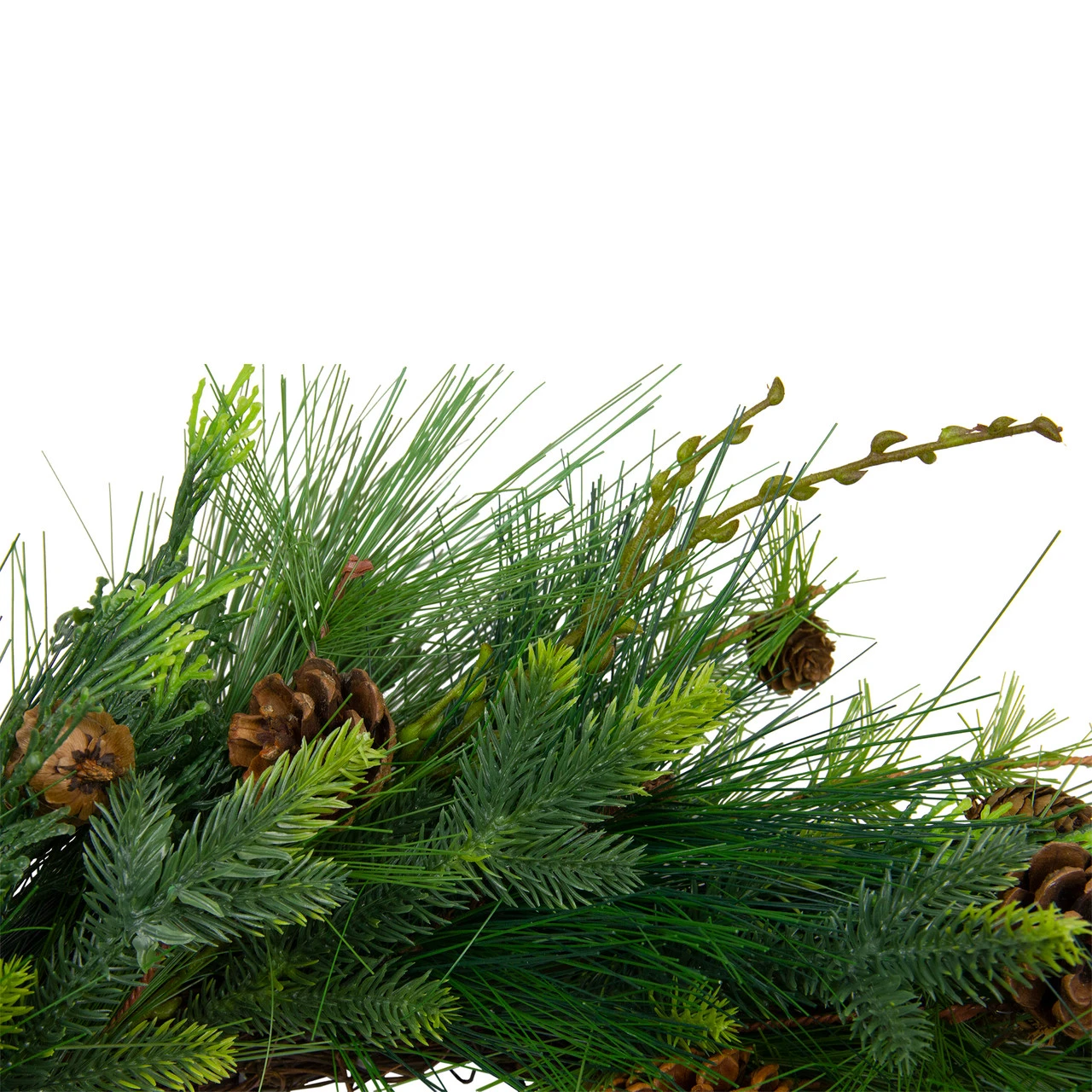 28" Long Needle And Pine Cones Artificial Christmas Wreath - Unlit 6 28" Long Needle And Pine Cones Artificial Christmas Wreath - Unlit - Image 4