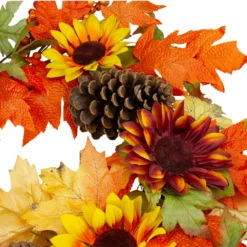 Sunflower And Pine Cone Artificial Thanksgiving Wreath - 24-Inch, Unlit 9 Sunflower And Pine Cone Artificial Thanksgiving Wreath - 24-Inch, Unlit -Noel Twinkle Shop northlight vm26529 4 92842.1667487592