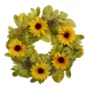 Yellow Sunflower And Pine Cone Artificial Fall Harvest Wreath - 24 Inch, Unlit -Noel Twinkle Shop northlight vm26530 88268.1667533442