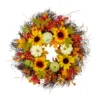 Sunflowers And Gourds Artificial Thanksgiving Wreath - 26-Inch, Unlit -Noel Twinkle Shop northlight vm26536 44315.1667573674