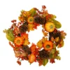 Orange Pumpkins, Pine Cones And Berries Fall Harvest Wreath - 24 Inch, Unlit -Noel Twinkle Shop northlight vm26537 79098.1667575553