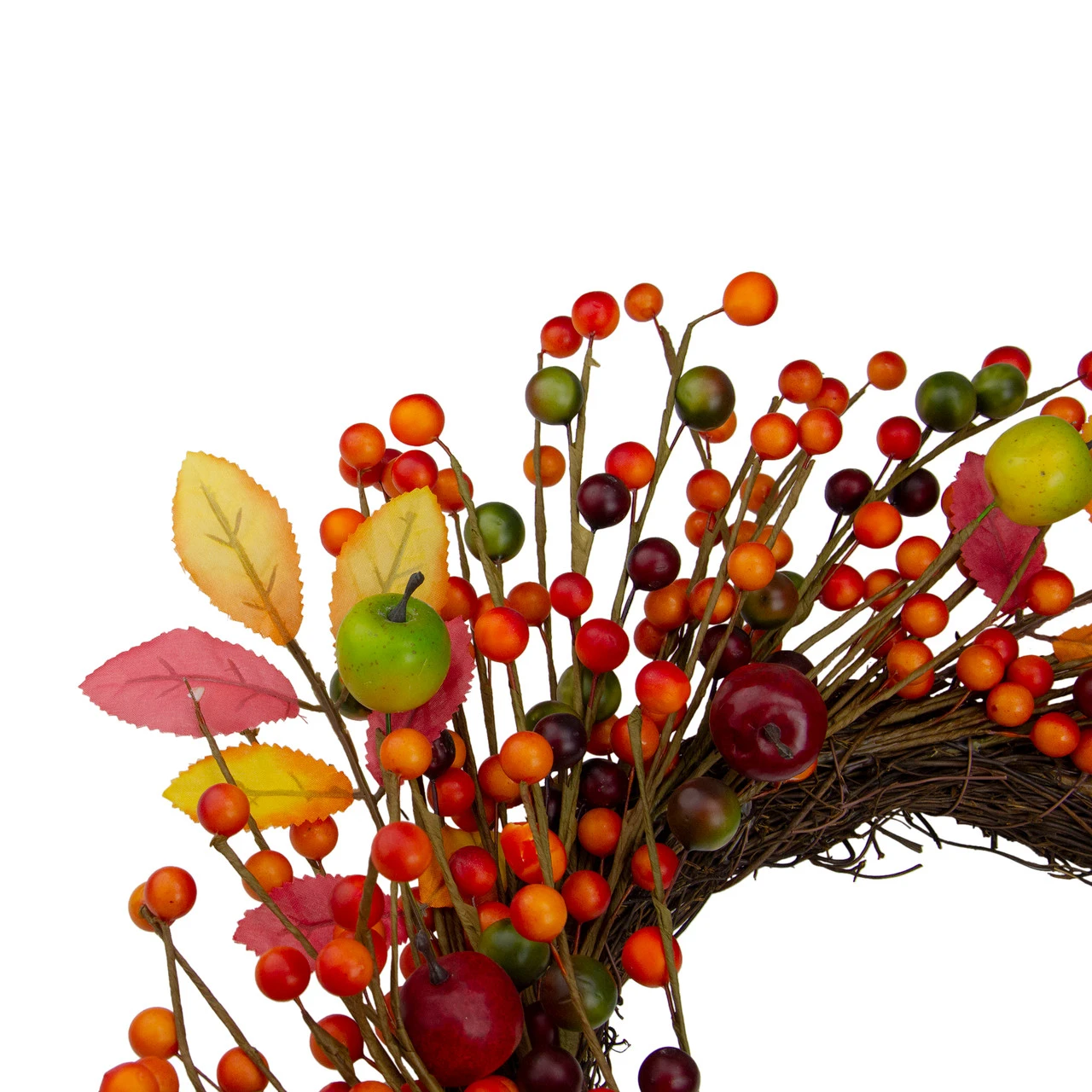 Berries And Apples Foliage Twig Artificial Thanksgiving Wreath - 18-Inch, Unlit 6 Berries And Apples Foliage Twig Artificial Thanksgiving Wreath - 18-Inch, Unlit - Image 4