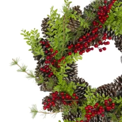 Frosted Pine Cones And Berries Artificial Christmas Wreath - 18-Inch, Unlit -Noel Twinkle Shop northlight vm26540 1 51935.1667578028