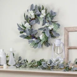 Iced Hydrangeas, Blueberries, And Foliage Artificial Christmas Wreath - 26 Inch, Unlit -Noel Twinkle Shop northlight vm26545 4 29941.1667572661