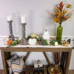 5' X 6" Green Gourds And Foliage Artificial Fall Harvest Garland - Unlit -Noel Twinkle Shop northlight vm26549 styled 2 93981.1684342827