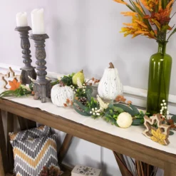 5' X 6" Green Gourds And Foliage Artificial Fall Harvest Garland - Unlit -Noel Twinkle Shop northlight vm26549 styled 87412.1684342827