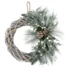 Frosted Pine Cone And Foliage Artificial Christmas Twig Wreath, 15 Inch, Unlit -Noel Twinkle Shop northlight vm26558 1updated 05669.1667489529