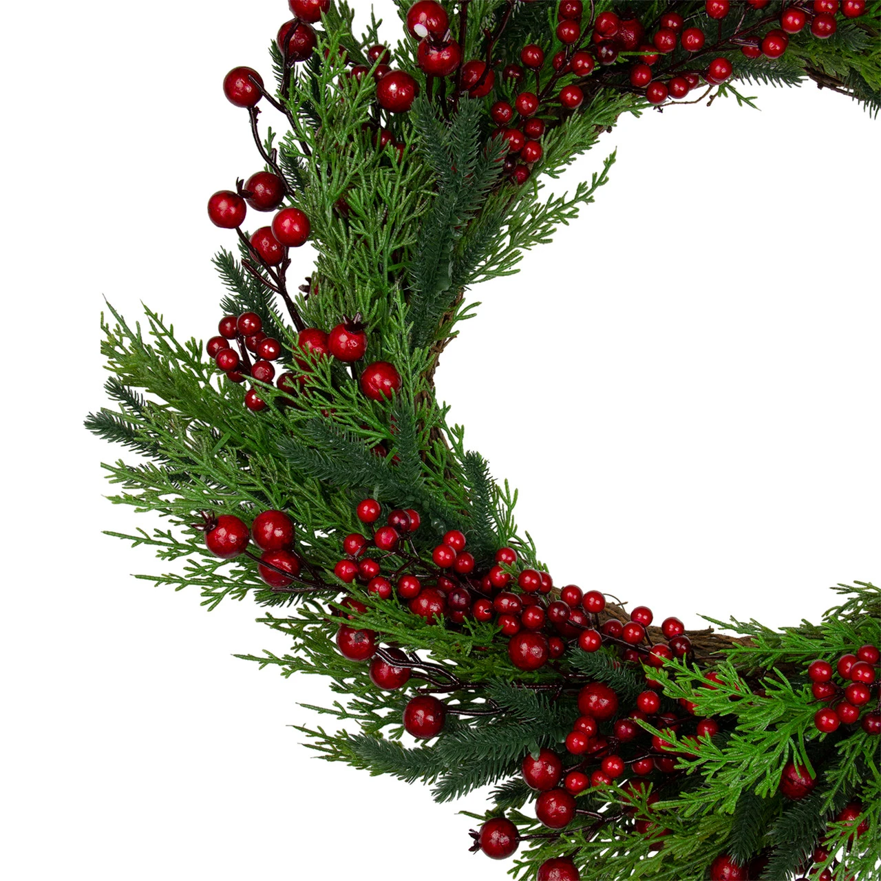 Mixed Pine And Berries Artificial Christmas Wreath - 26 Inch, Unlit 5 Mixed Pine And Berries Artificial Christmas Wreath - 26 Inch, Unlit - Image 3