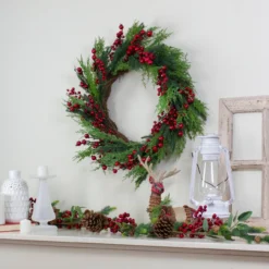Mixed Pine And Berries Artificial Christmas Wreath - 26 Inch, Unlit 7 Mixed Pine And Berries Artificial Christmas Wreath - 26 Inch, Unlit -Noel Twinkle Shop northlight vm26563 4 98909.1667572666
