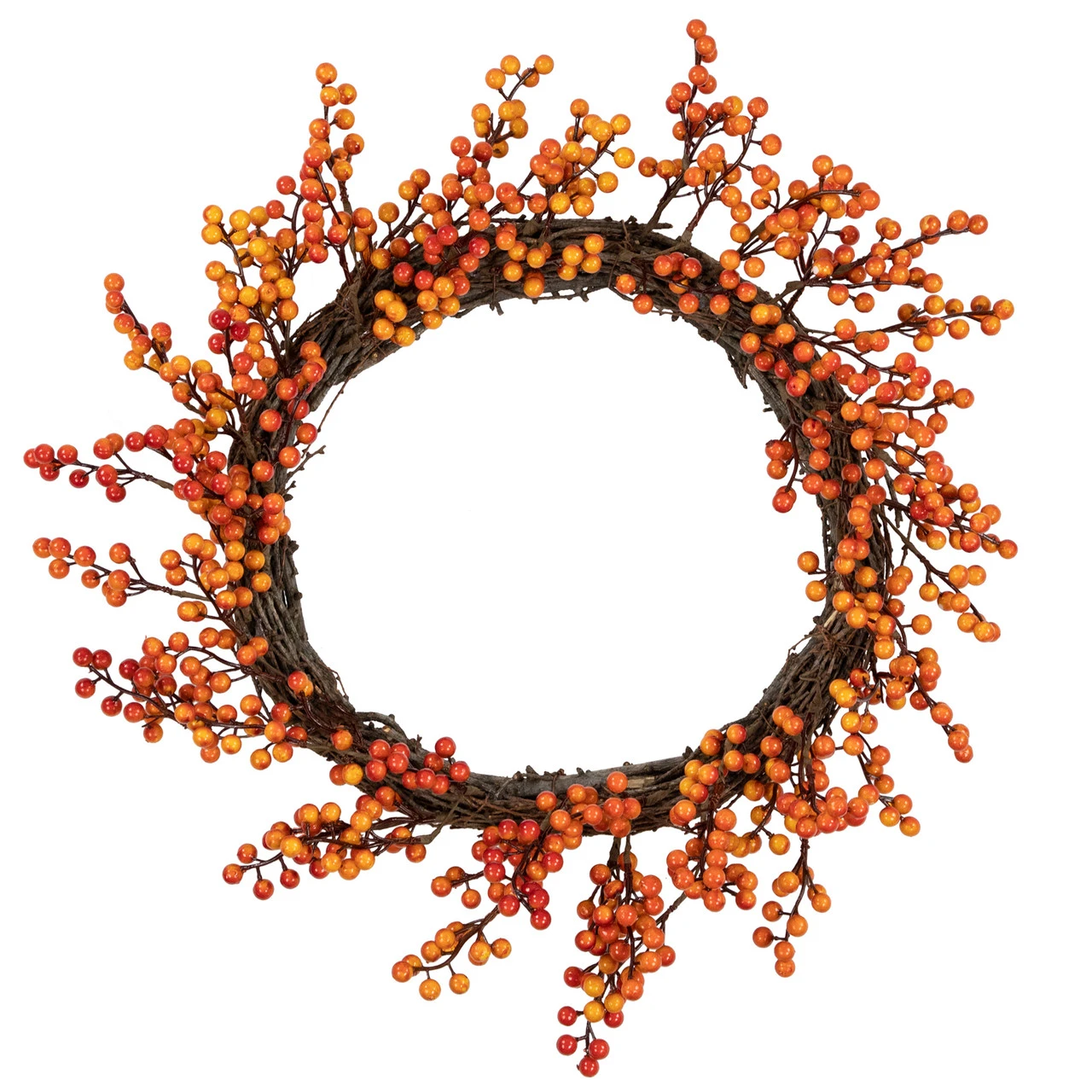 Red And Orange Artificial Berry Artificial Thanksgiving Wreath, 18-Inch, Unlit 3 Red And Orange Artificial Berry Artificial Thanksgiving Wreath, 18-Inch, Unlit