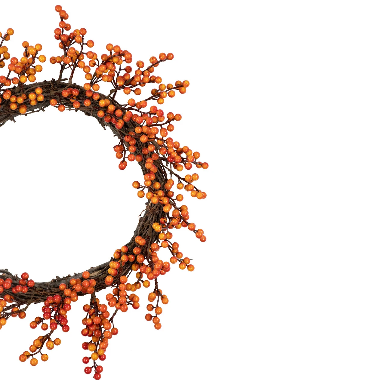 Red And Orange Artificial Berry Artificial Thanksgiving Wreath, 18-Inch, Unlit 5 Red And Orange Artificial Berry Artificial Thanksgiving Wreath, 18-Inch, Unlit - Image 3