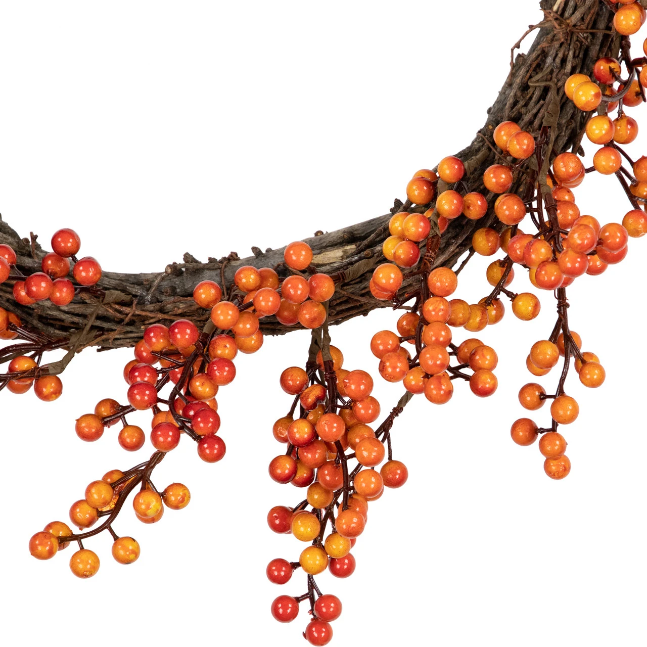 Red And Orange Artificial Berry Artificial Thanksgiving Wreath, 18-Inch, Unlit 4 Red And Orange Artificial Berry Artificial Thanksgiving Wreath, 18-Inch, Unlit - Image 2