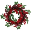 Red Berries And Two-Tone Green Leaves Artificial Christmas Wreath - 18-Inch, Unlit -Noel Twinkle Shop northlight vm37805 34852.1667488412