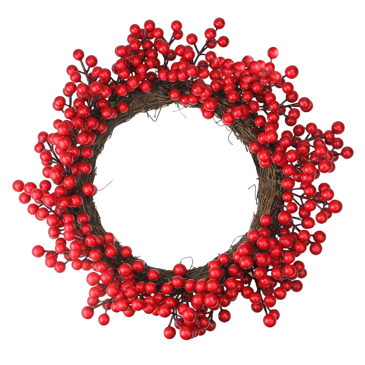 Crimson And Merlot Red Berries Artificial Winter Christmas Wreath - 16-Inch, Unlit 3 Crimson And Merlot Red Berries Artificial Winter Christmas Wreath - 16-Inch, Unlit