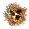 Sunflowers And Pine Cones Fall Artificial Thanksgiving Wreath, 24-Inch, Unlit -Noel Twinkle Shop northlight vm37817 4 55329.1678902206