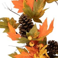 Leaves, Pinecones And Berries Artificial Fall Harvest Wreath, 24-Inch, Unlit -Noel Twinkle Shop northlight vm37826 2 19157.1684449405