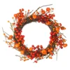Red And Orange Fall Berry And Mini Pumpkin Artificial Thanksgiving Wreath - 20-Inch, Unlit -Noel Twinkle Shop northlight vm37834 06745.1667488396