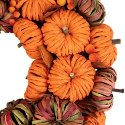 Pumpkin Artificial Fall Harvest Wreath, 15 Inch Unlit 11 Pumpkin Artificial Fall Harvest Wreath, 15 Inch Unlit -Noel Twinkle Shop northlight vm37845 2 51209.1684450109
