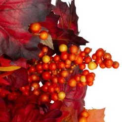 Leaves And Flowers Fall Harvest Wreath - 24-Inch, Unlit -Noel Twinkle Shop northlight vm89234 2 38239.1667574723