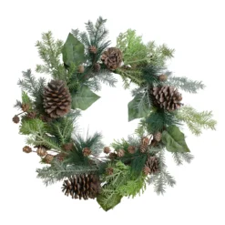 Pine Cone And Cedar Artificial Christmas Wreath - 20-Inch, Unlit