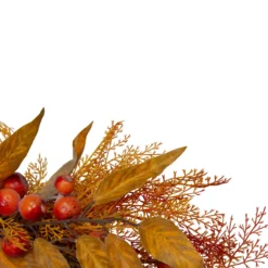 Yellow And Orange Berry And Leaves Fall Harvest Artificial Wreath - 24-Inch, Unlit -Noel Twinkle Shop northlight vm89282 3 updated 40936.1667536912