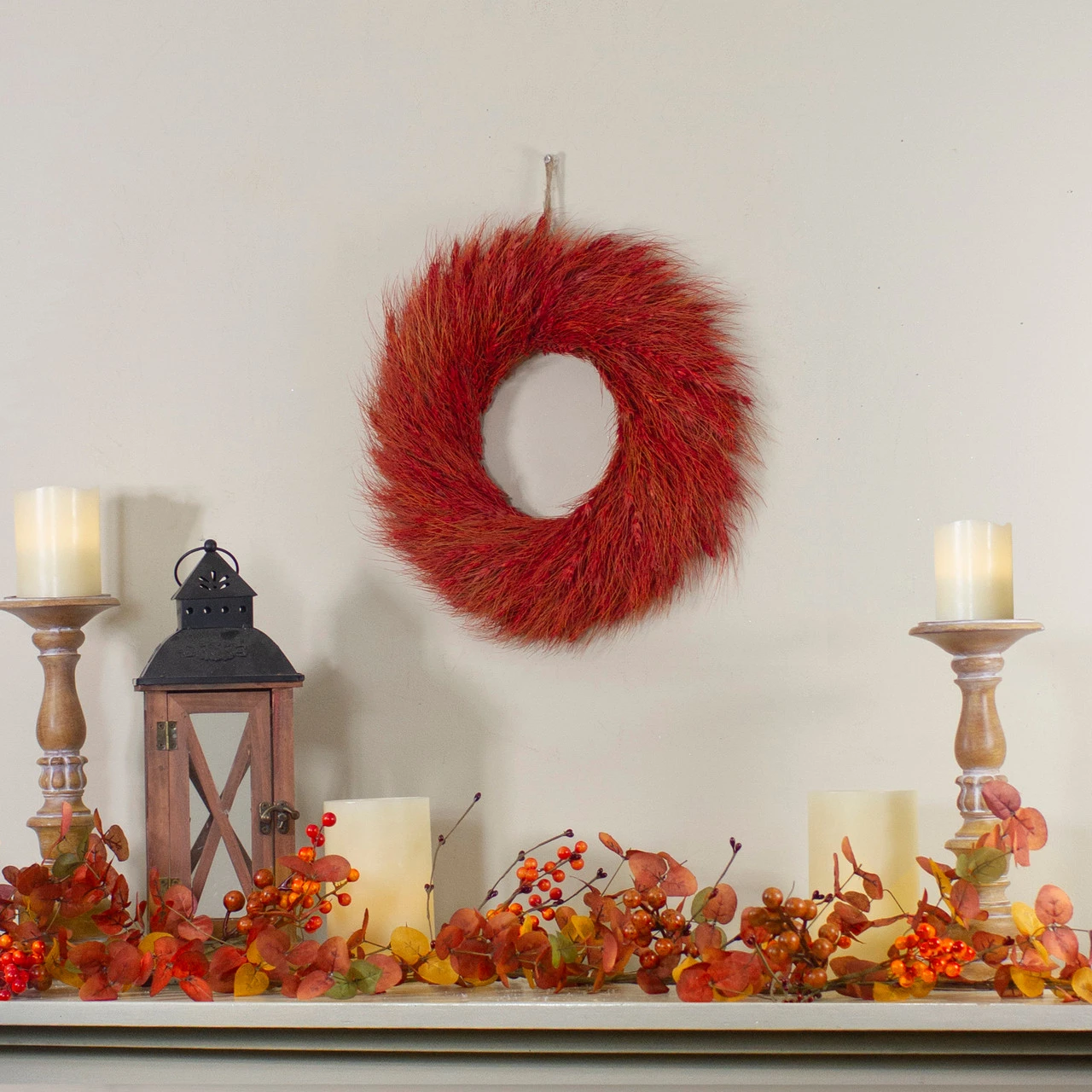 5' Berry And Leaves Fall Harvest Artificial Garland - Unlit 4 5' Berry And Leaves Fall Harvest Artificial Garland - Unlit - Image 2
